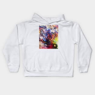 Hell Flames Abstract Acrylic Kids Hoodie